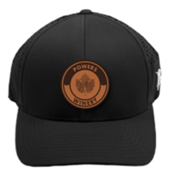 Powers Hat Black Leather Patch